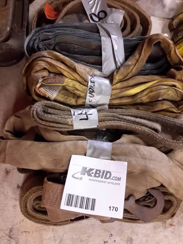 lot 170 image: Misc. Lengths of Tow straps as pictured