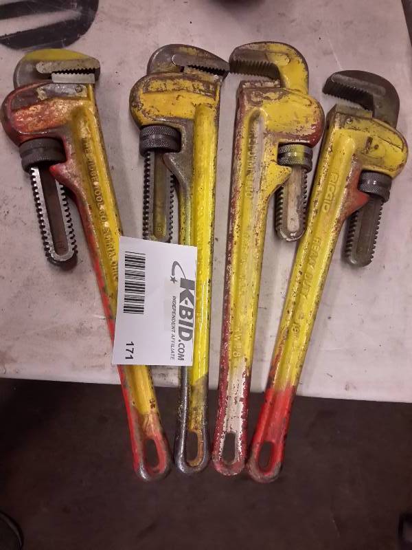 lot 171 image: 4, Ridgid, 18 in Steel Pipe Wrenches