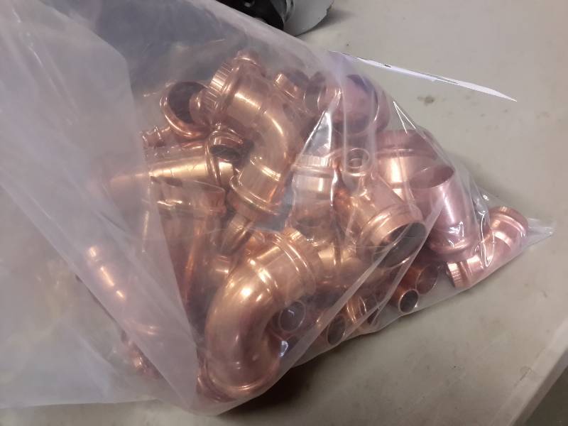 lot 204 image: Lot of Copper Fittings