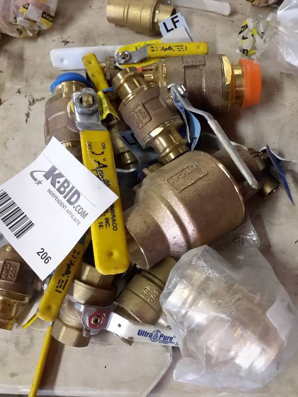 lot 206 image: Lot of Appollo Valves as pictured