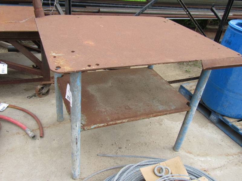 lot 301 image: Heavy Steel work table (not on wheels).  38 in x 54in x 39in