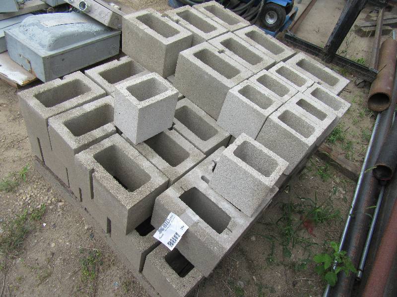 Pallet of smaller cinder blocks.. 3 sizes | St Paul Mechanical Contract