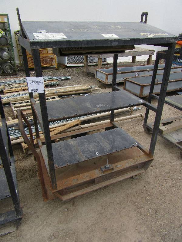 lot 337 image: 6 Pack Welding Cart.. 42in x 48 in x 34in.. On Rolling Cart
