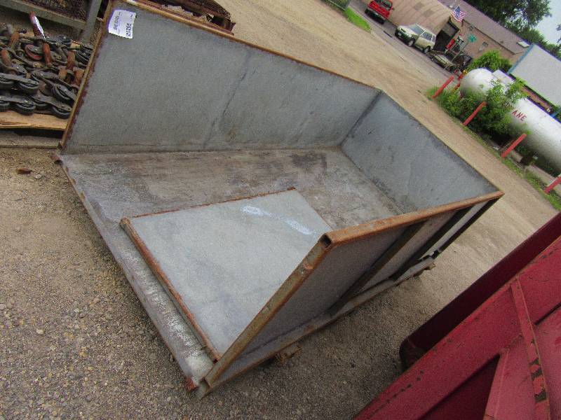 lot 314 image: Large Galvanized, Storage box on Wheels.. 53in x 100in x 39in h.