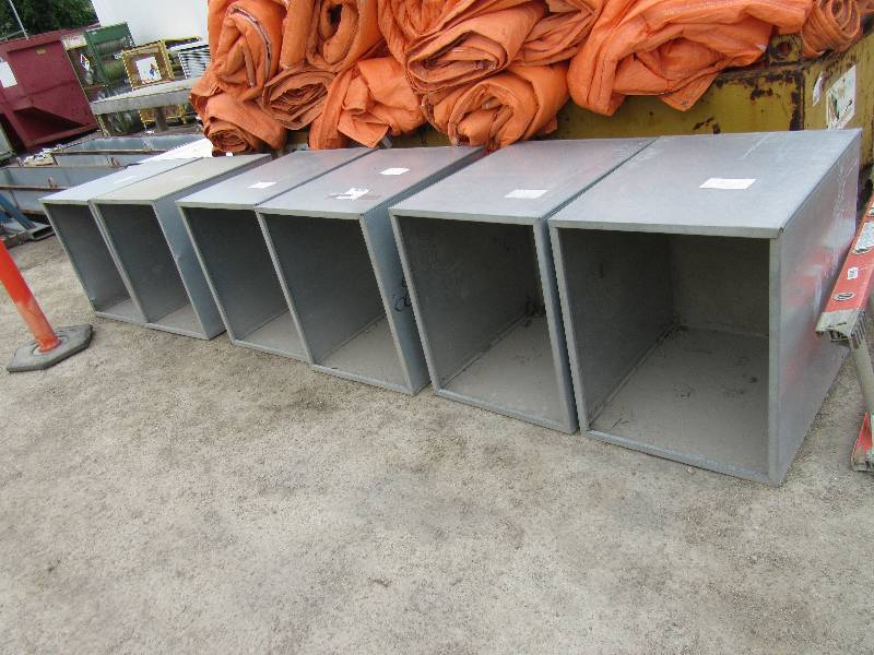 lot 324 image: 6 aluminum Storage Boxes (no covers).  24in x 30 in x 30in