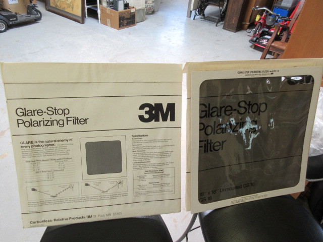 lot 206 image: 3M POLARIZING FILTERS