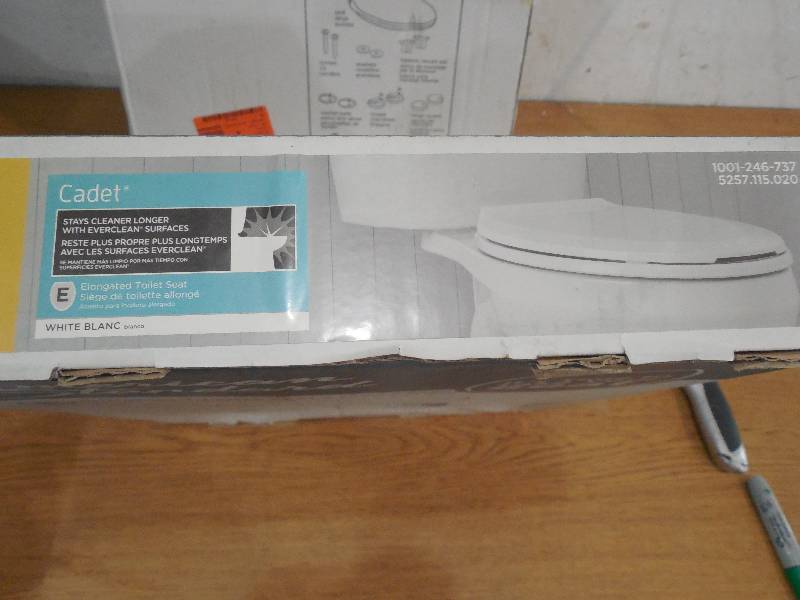 American Standard Cadet Slow Close EverClean Elongated Closed Front Toilet Seat in White