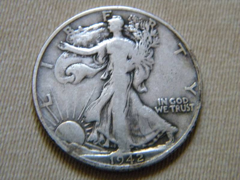 1942 D Walking Liberty Silver Half Dollar