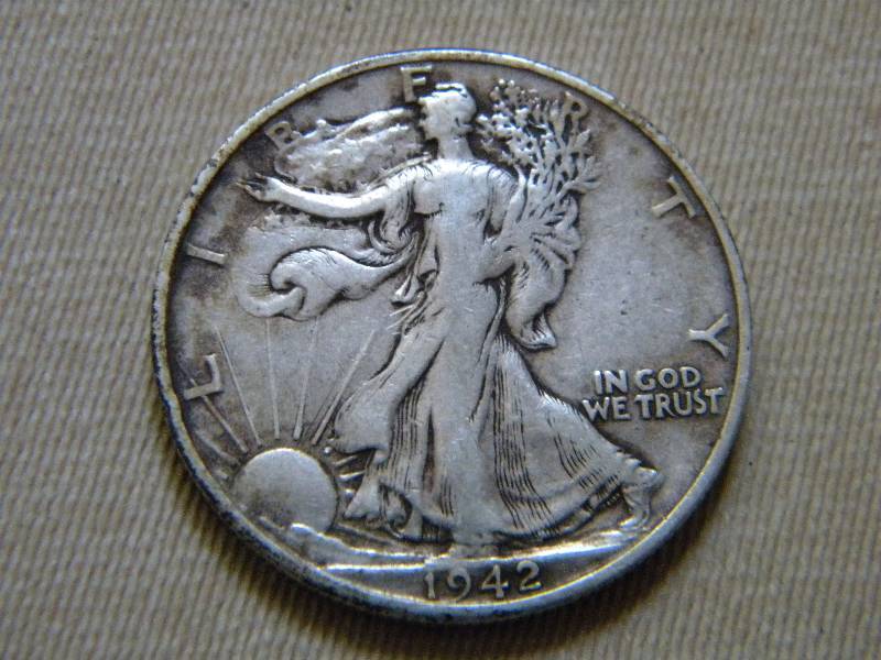 1942 S Walking Liberty Silver Half Dollar