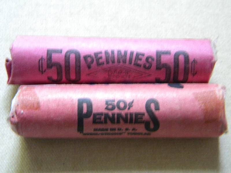 2 Rolls of Wheat Back Pennies
