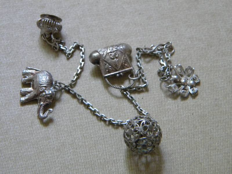Bracelet with Sterling Silver Pendants