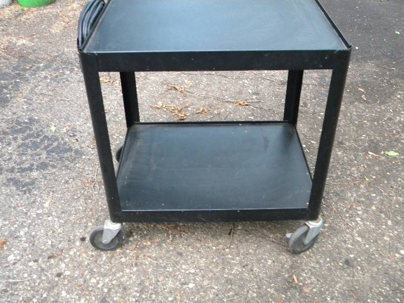 Rolling Cart with Cord & Outlets