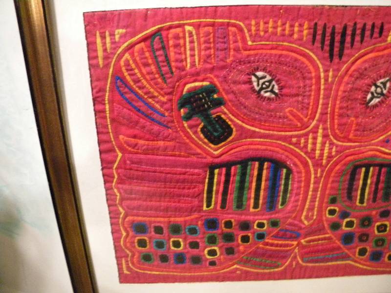 Panamanian Kuna Indians Hand Stitched Mola Art Piece