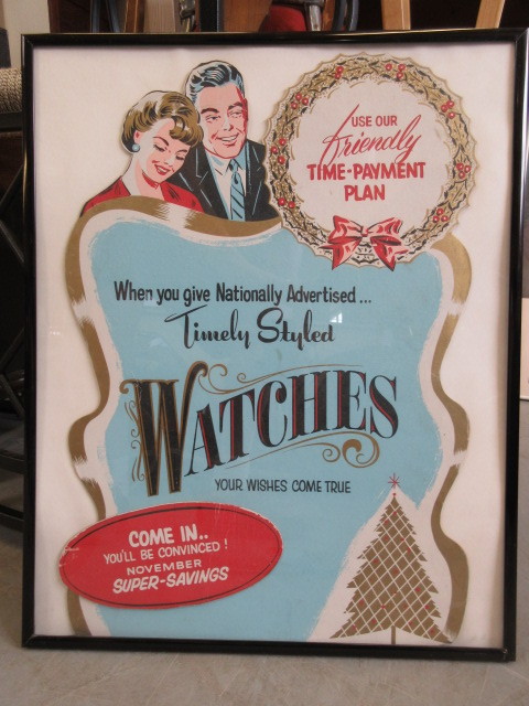 lot 313 image: FRAMED 1950s ADVERTISING ART