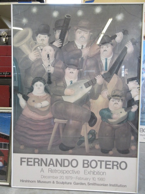 lot 314 image: FERNANDO BOTERO FRAMED EXHIBITION POSTER