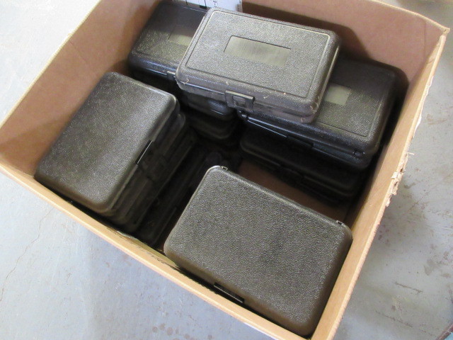 lot 335 image: PLASTIC FORMED INSTRUMENTTOOL BOXES WITH FOAM INSERTS