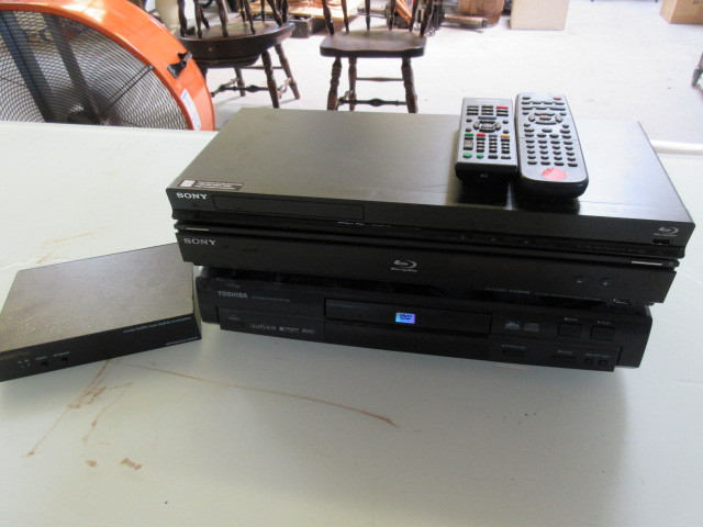 lot 360 image: BLUE RAY PLAYERS WITH REMOTES AND DIGITAL MODULATOR