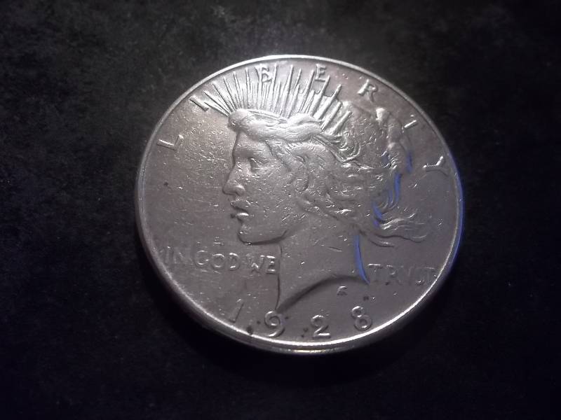 1928 S Silver Peace Dollar