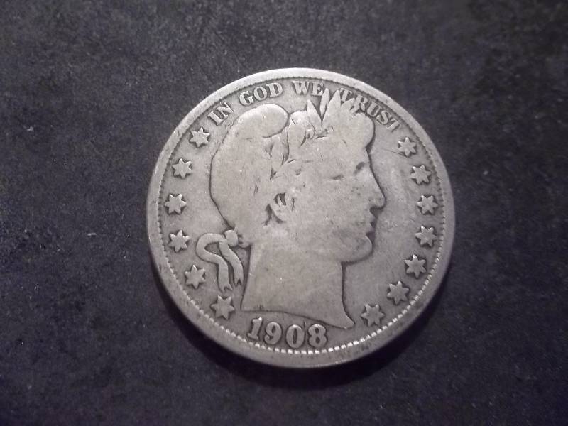 1908 O Barber Half Dollar