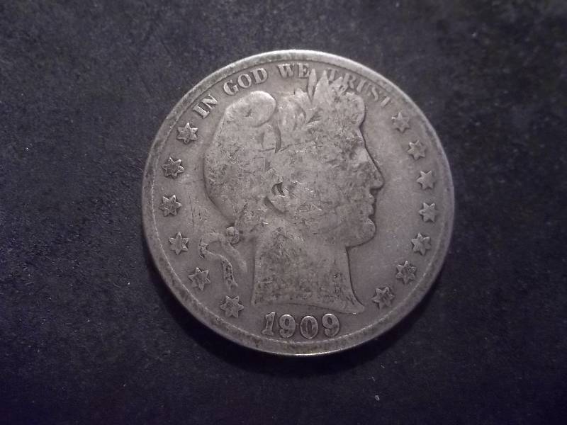 1909 S Barber Half Dollar