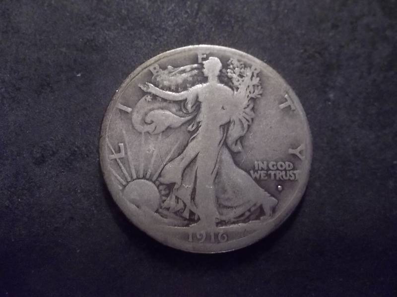 1916 S Walker Half Dollar (Obverse Mint Mark)