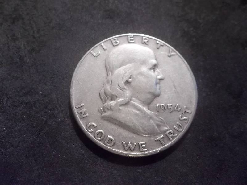 1954 S Franklin Half Dollar