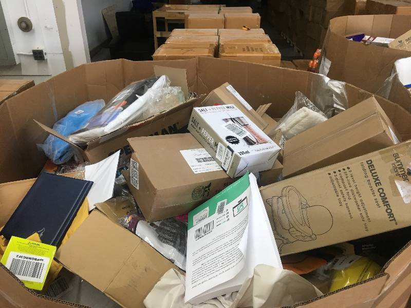 (1) MASSIVE PALLET OF GENERAL MERCHANDISE - PALLET IS BULGING AT THE SEAMS - TONS OF NEW ITEMS GREAT FOR RETAIL OR ON-LINE SELLERS