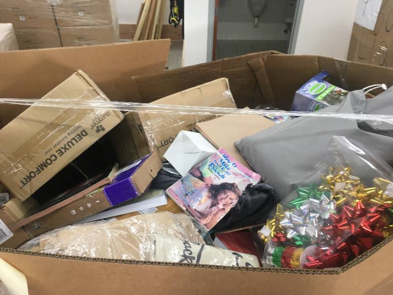 (1) MASSIVE PALLET OF GENERAL MERCHANDISE - PALLET IS BULGING AT THE SEAMS - TONS OF NEW ITEMS GREAT FOR RETAIL OR ON-LINE SELLERS