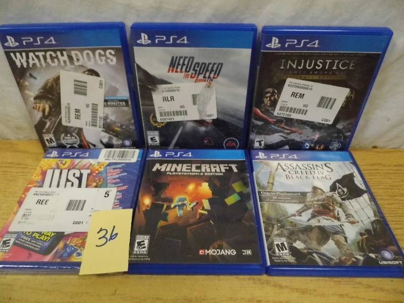 lot 36 image: Lot of 6 PS4 Games