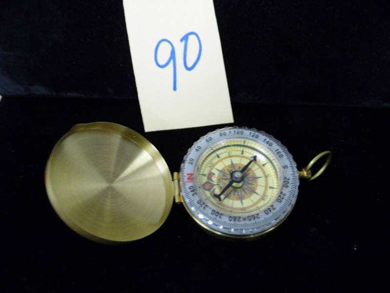 lot 90 image: Brass Compass