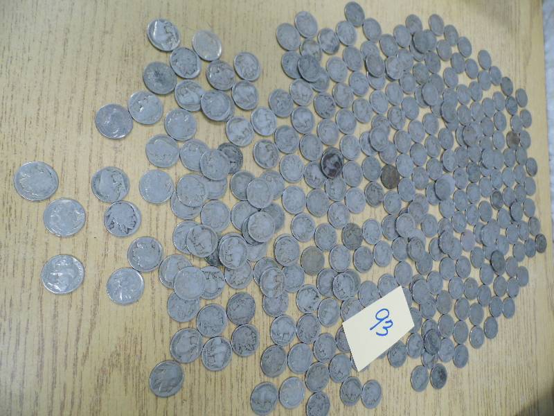 lot 93 image: Lot of 300 Buffalo Nickels