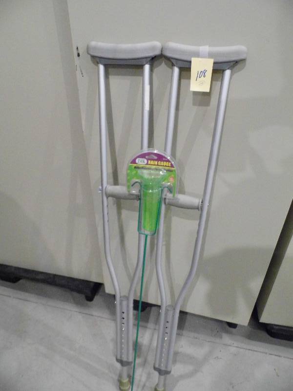 lot 108 image: Crutches - Rain Guage