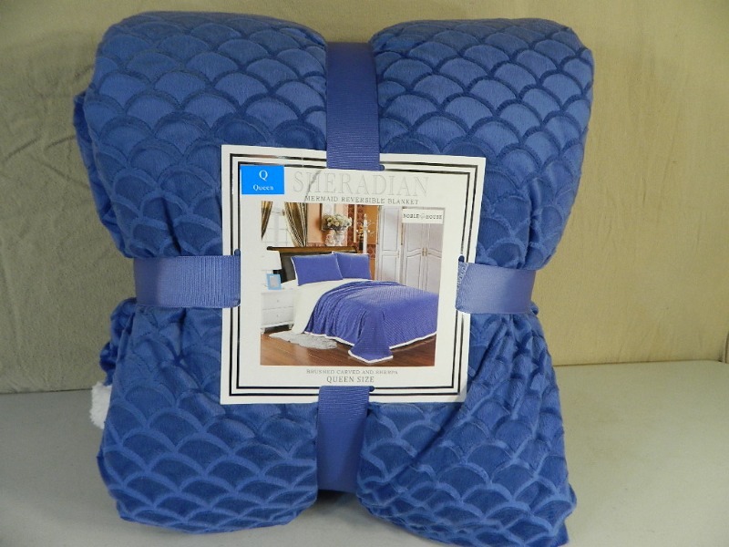 New Queen Sized Reversible Mermaid Blanket