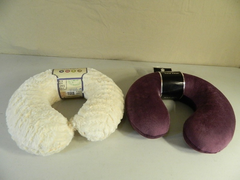 2 New Memory Foam Travel Neck Pillows