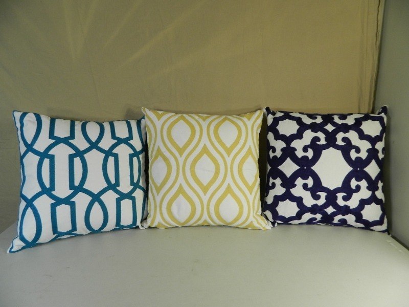 3 New IndoorOutdoor Throw Pillows