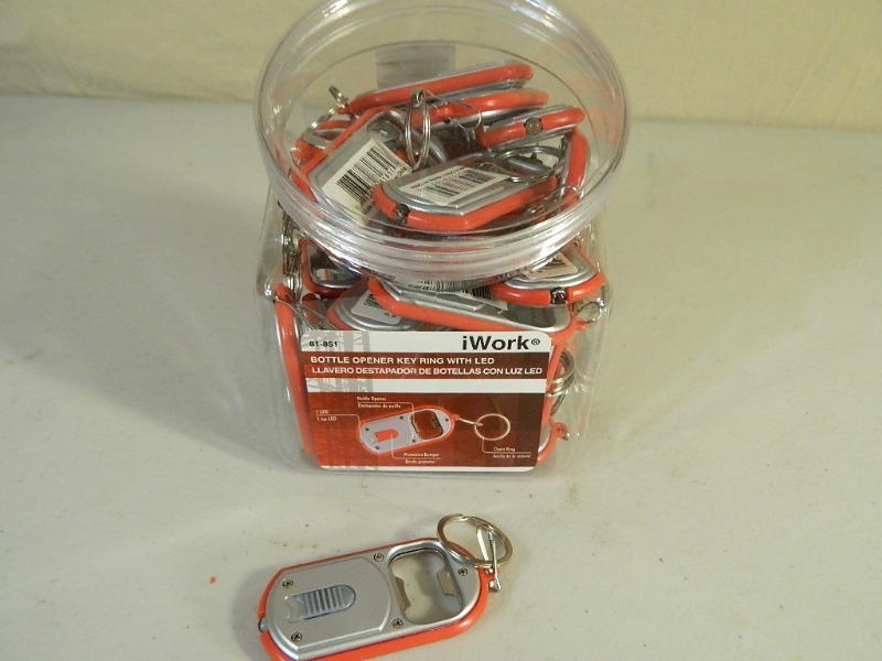 New Case of Bottle Openers with LED Light Keychains