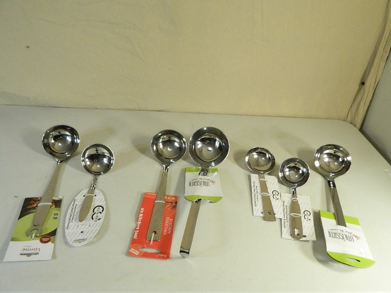7 New Stainless Steel Ladels