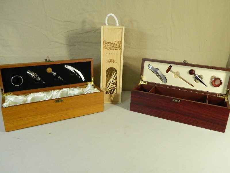 3 New Wine Storage Boxes and Accessories