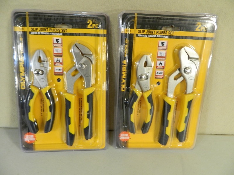 2 New Olympia Slip Joint Pliers Sets