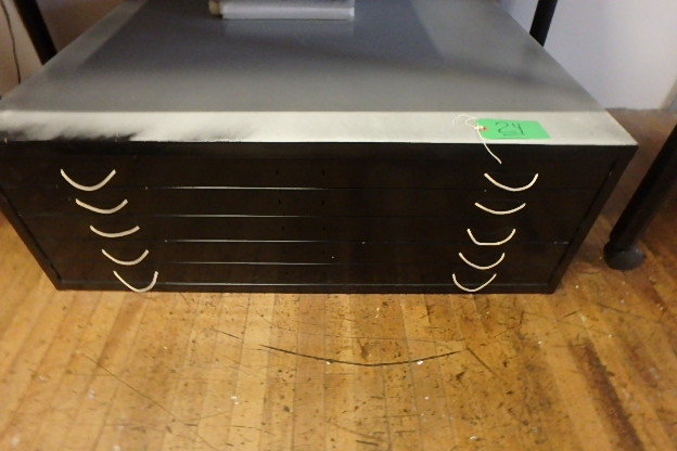 Large 5 Drawer Metal Blueprint Index