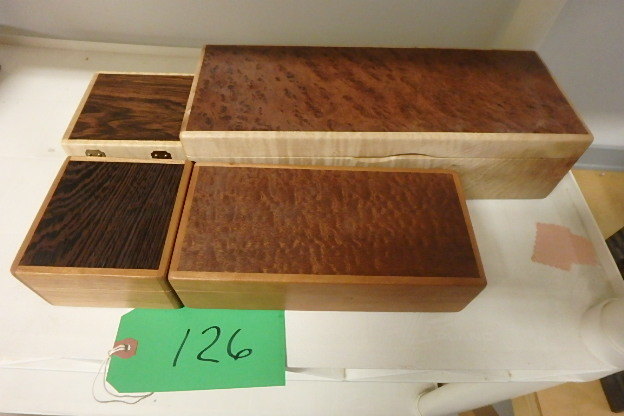(4) Wood Boxes