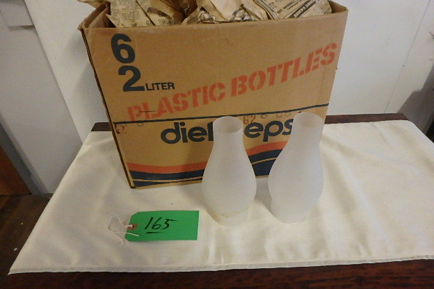 Lot of 10 Glass Chimneys