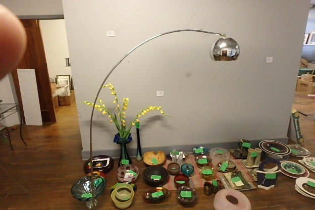 MidCentury Modern Chrome Lamp. Marks Lamps is stickered brand, late 60s,