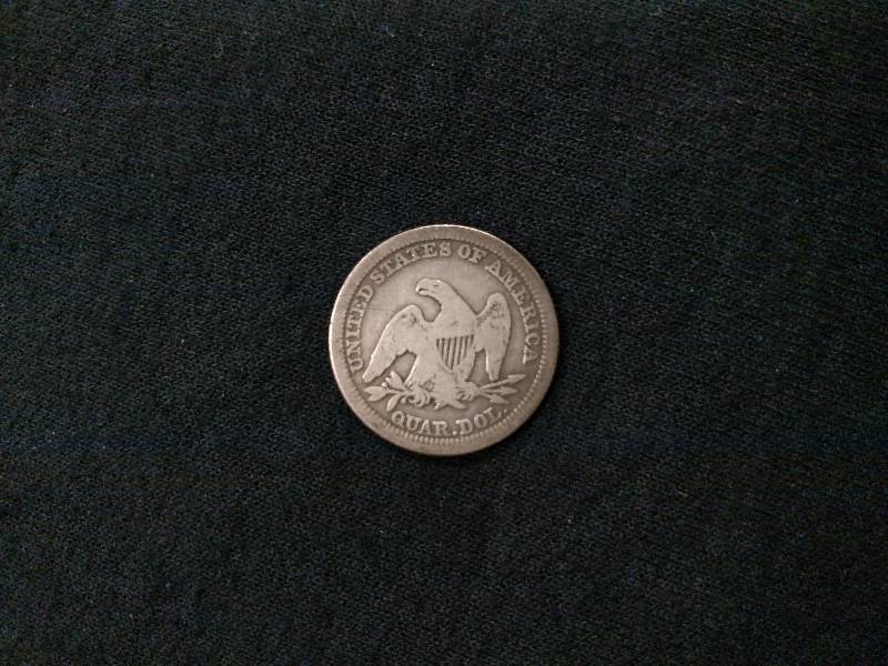 1854 Seated Liberty Silver Quarter,...