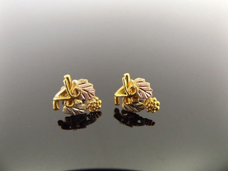 lot 40 image: 14k and 10K Yellow Gold Black Hills Earrings