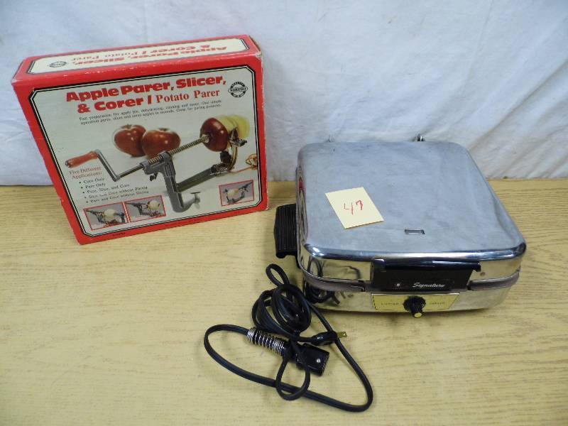 lot 47 image: Waffle Maker - Apple Peeler - Corning Protector