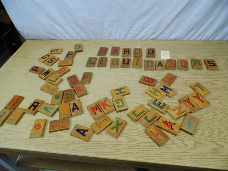 lot 83 image: Vintage Letter Blocks