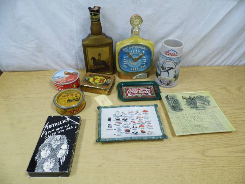 lot 100 image: Collector Bottles - Tins - VHS