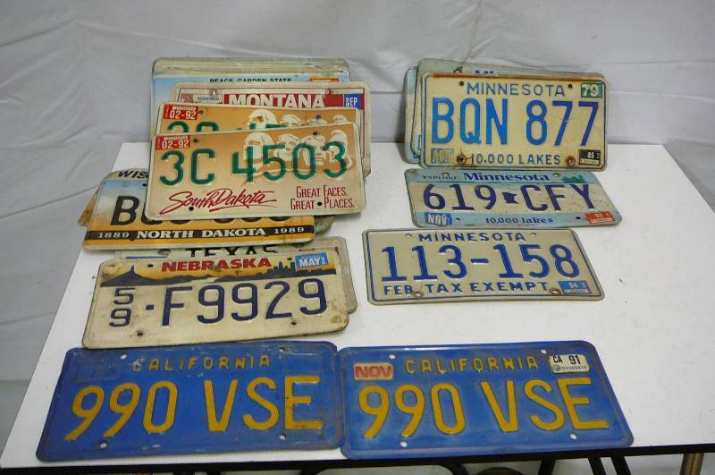 lot 12 image: License Plates