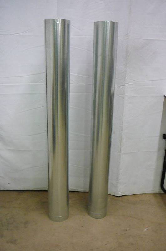 lot 23 image: Galvanized Stove Pipes 2 New 6 x 60